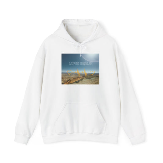 Hoodie - 'Love Healthy' Desert Landscape Graphic Pullover